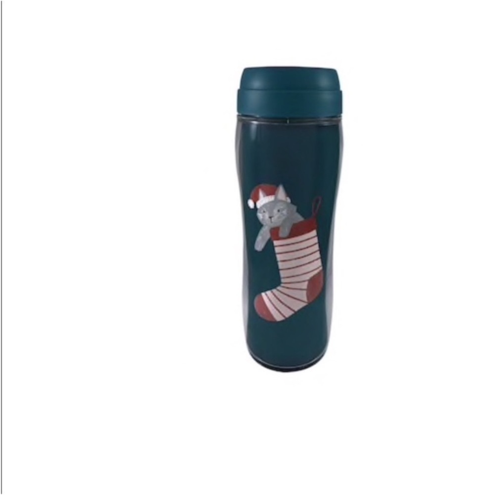 Kohl’s On The Go thermal design travel cup with screw on lid plastic BPA free